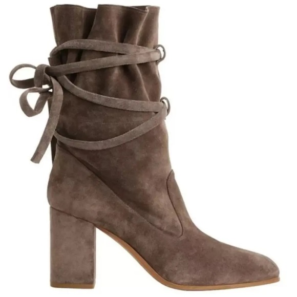 Zimmerman Suede Tie-up Ankle Boots Brown - Size 38 - Picture 2 of 8